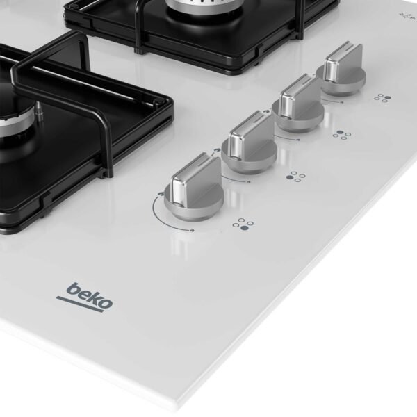 Beko BOCD K 6510 EWB Wok Gözlü Beyaz Cam Ankastre Ocak - Görsel 4